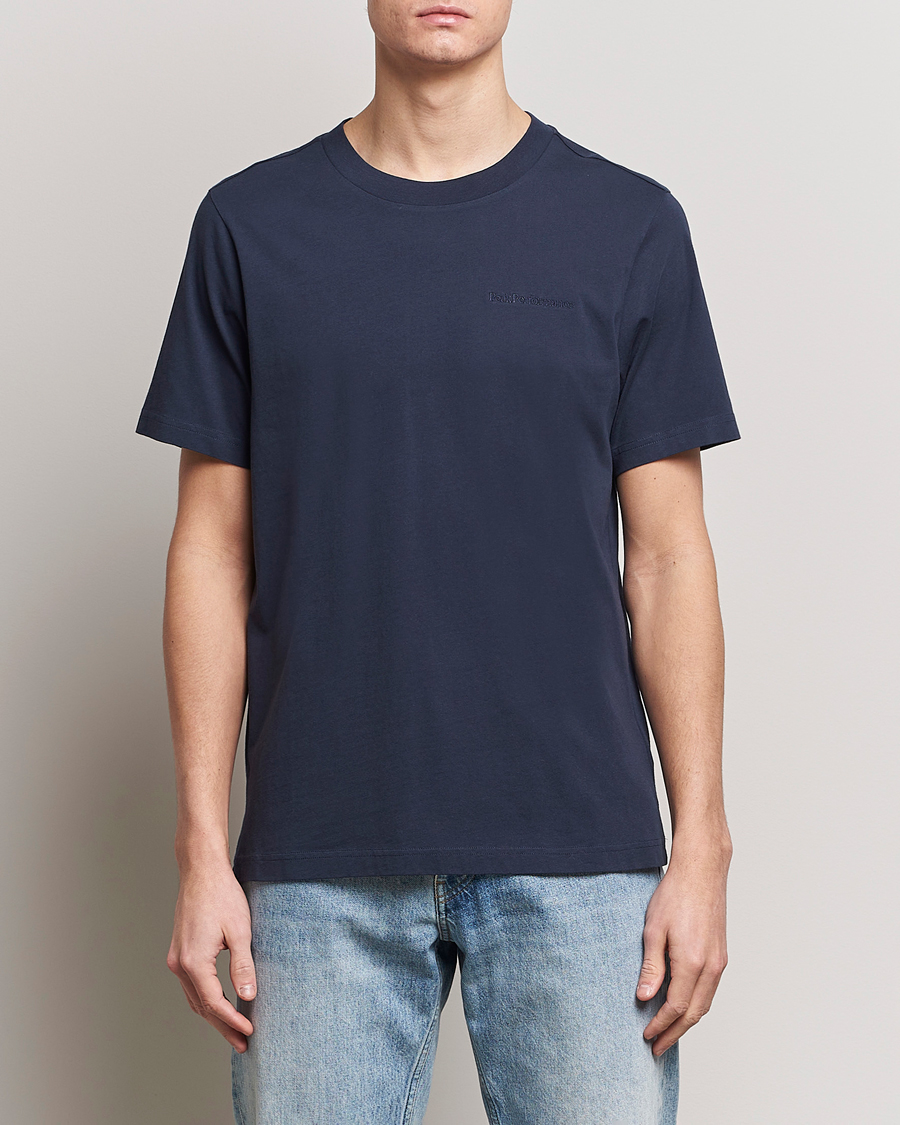 Heren | T-shirts | Peak Performance | Original Crew Neck T-Shirt Blue Shadow