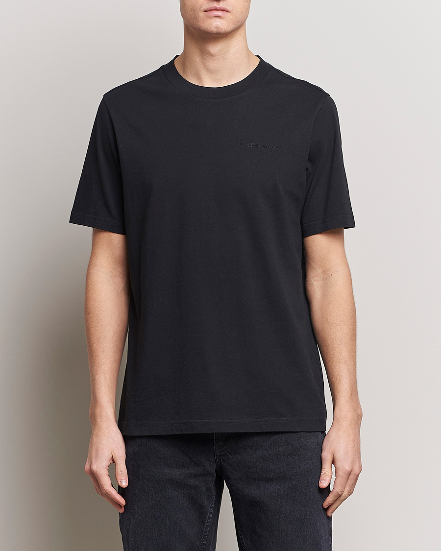 Heren | Zwarte T-shirts | Peak Performance | Original Logo Crew Neck T-Shirt Black
