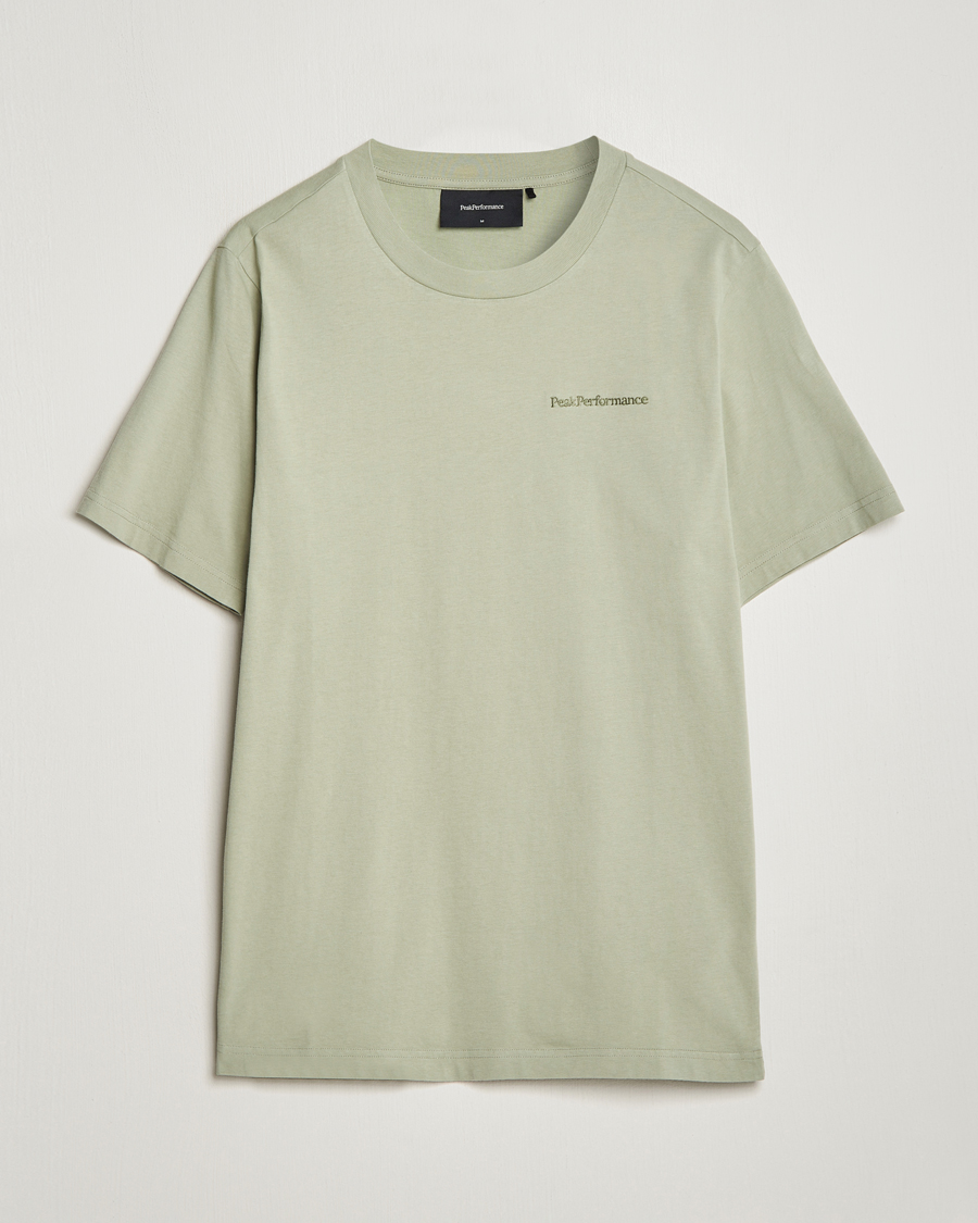 Heren | T-shirts | Peak Performance | Original Logo Crew Neck T-Shirt Limit Green