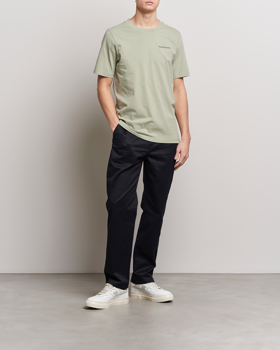 Heren | T-shirts | Peak Performance | Original Logo Crew Neck T-Shirt Limit Green