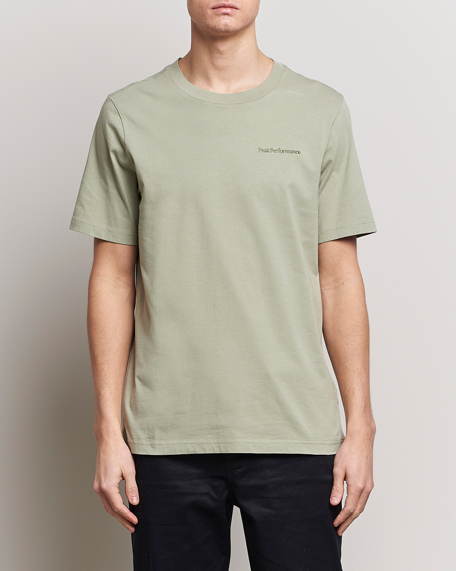 Heren | T-shirts | Peak Performance | Original Logo Crew Neck T-Shirt Limit Green