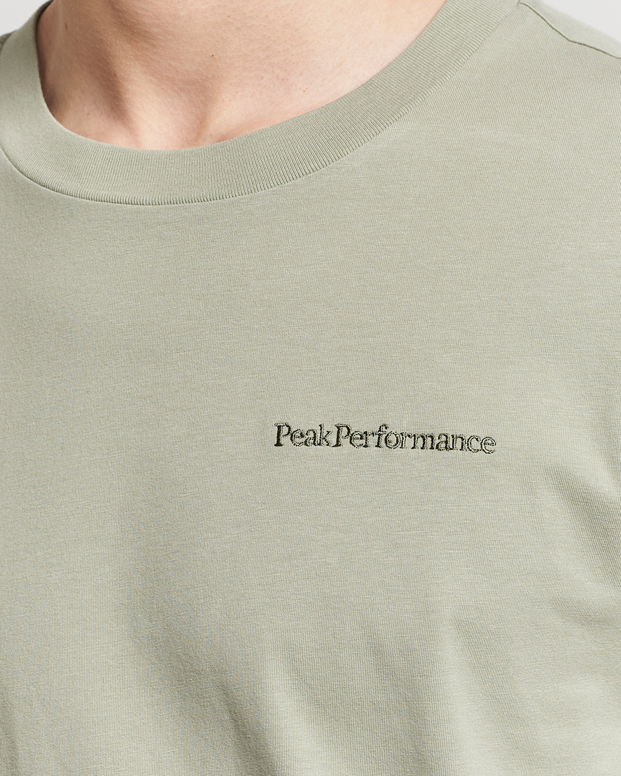 Heren | T-shirts | Peak Performance | Original Logo Crew Neck T-Shirt Limit Green