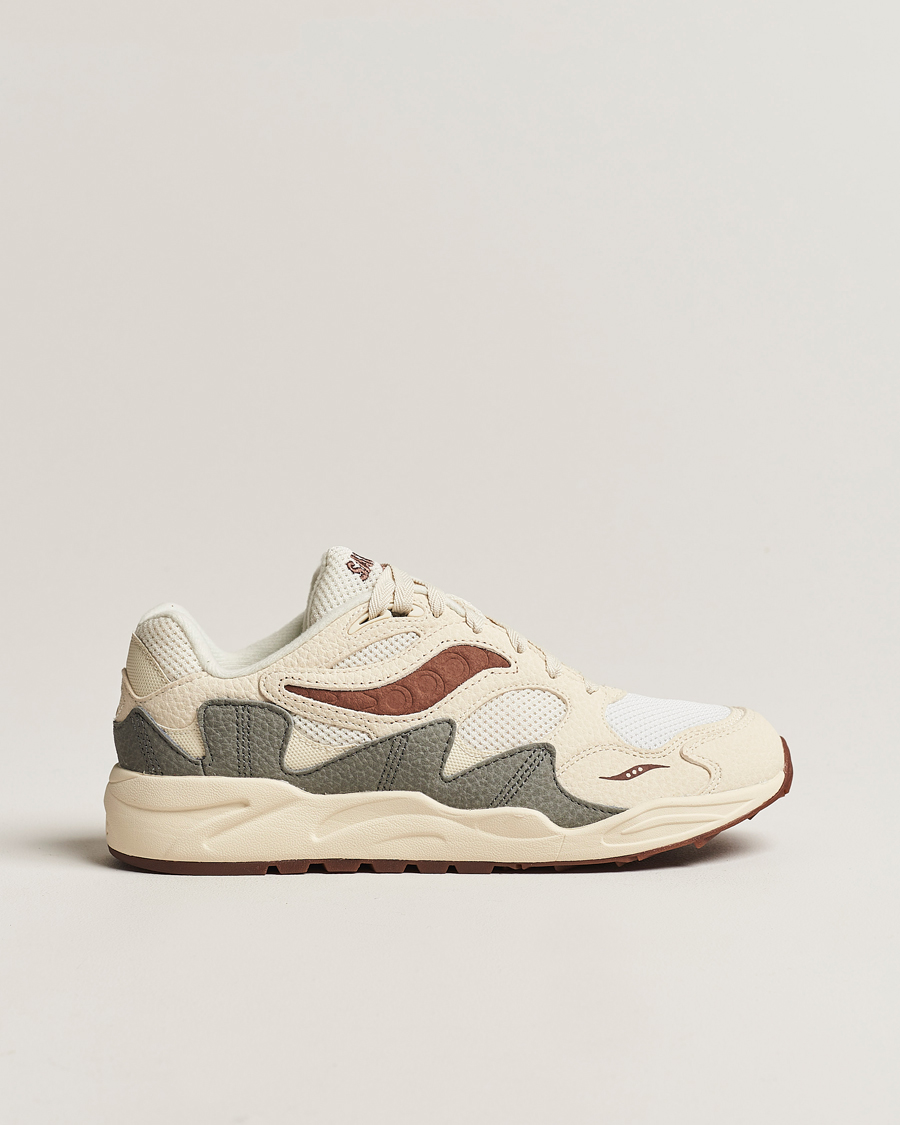 Heren | Saucony Grid Shadow 2 Sneaker Sand/Brown | Saucony | Grid Shadow 2 Sneaker Sand/Brown
