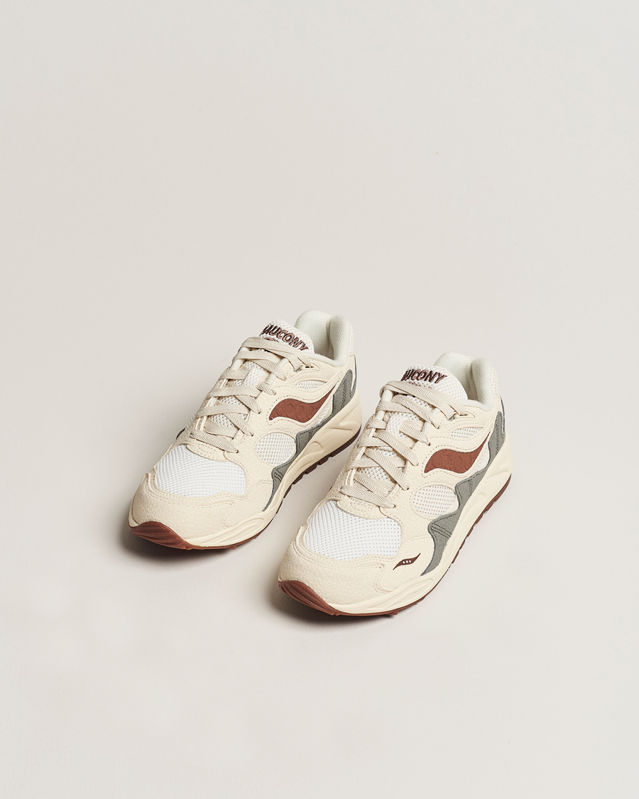 Heren | Saucony Grid Shadow 2 Sneaker Sand/Brown | Saucony | Grid Shadow 2 Sneaker Sand/Brown