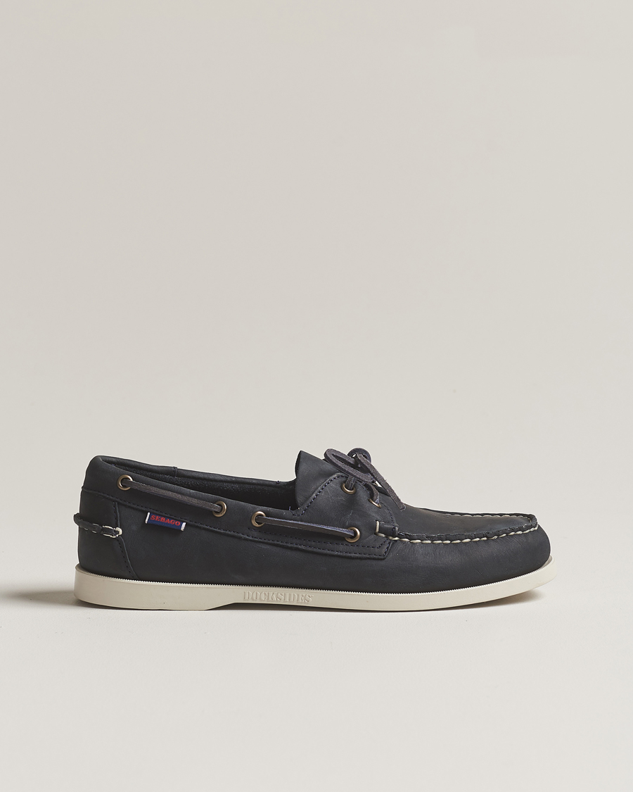 Heren | Bootschoenen | Sebago | Dockside Nubuck Boat Shoe Blue Navy