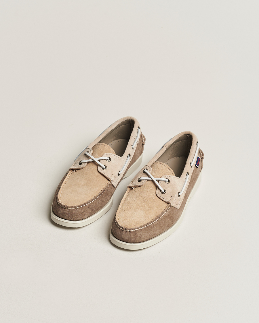 Heren | Suède schoenen | Sebago | Docksides Portland Jib Boat Shoe Sage/Taupe/Camel