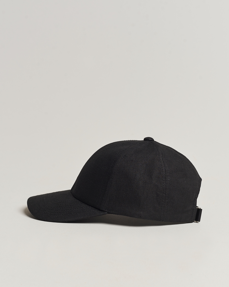 Heren |  | Varsity Headwear | Linen Baseball Cap Licorice Black