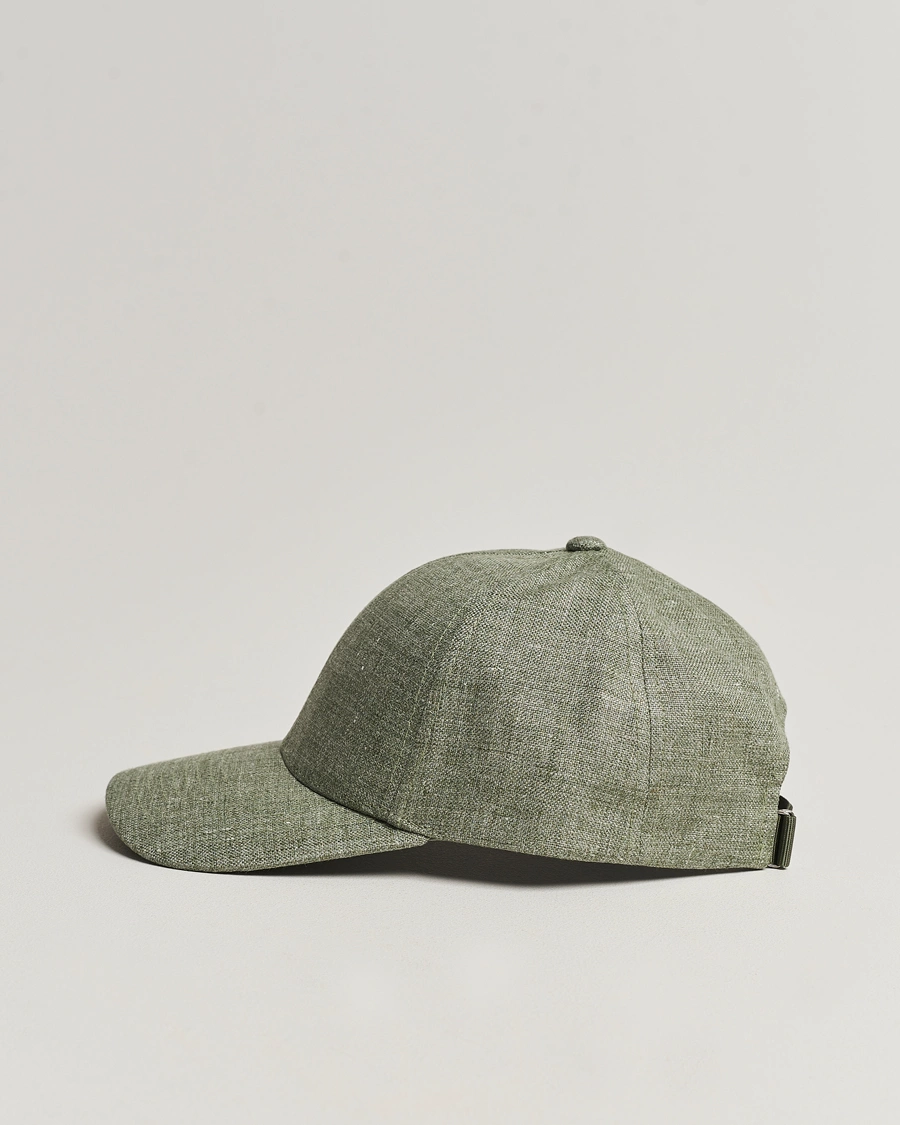 Heren | Afdelingen | Varsity Headwear | Linen Baseball Cap Pistachio Green