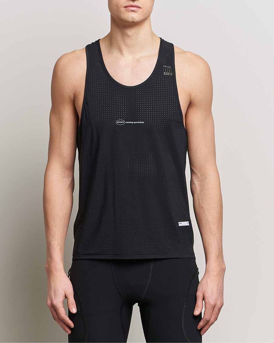 Heren | T-shirts | Satisfy | Space-O Singlet Black