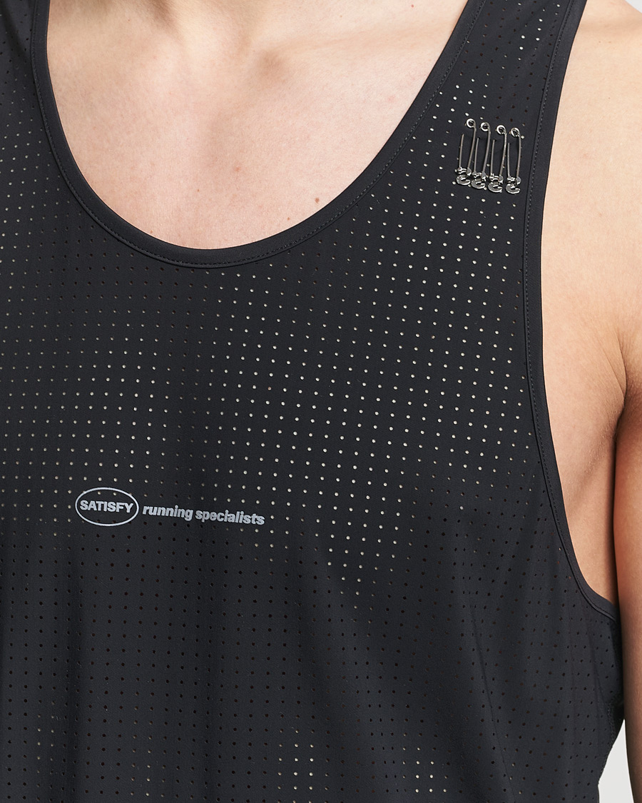 Heren | T-shirts | Satisfy | Space-O Singlet Black