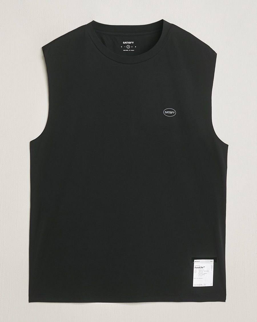 Heren | T-shirts | Satisfy | AuraLite Muscle Tee Black