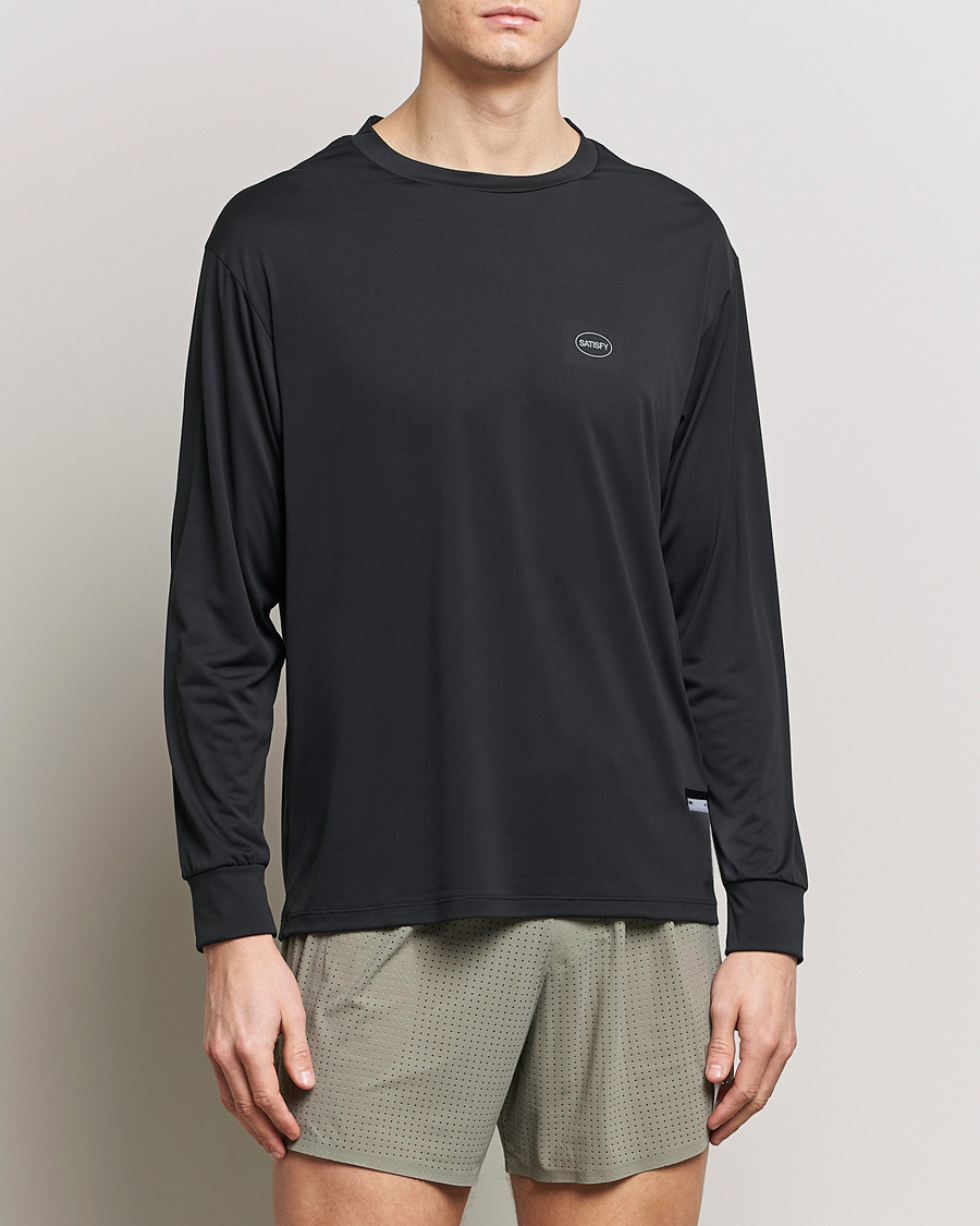 Heren | Satisfy | Satisfy | AuraLite Long Sleeve T-Shirt Black