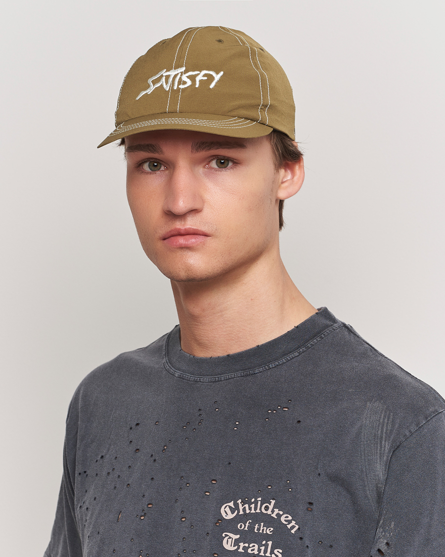 Heren | Hoeden en petten | Satisfy | PeaceShell Running Cap Oil Green