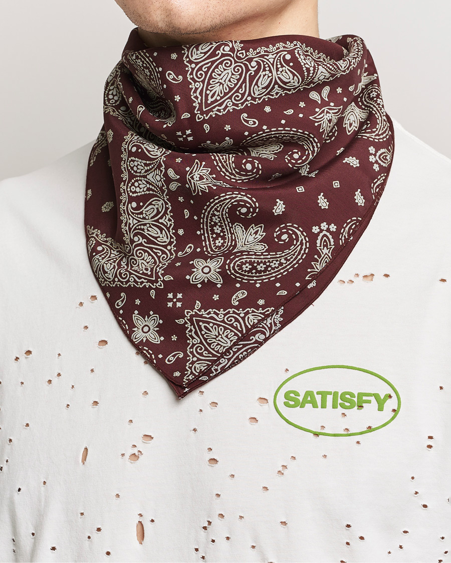 Heren | Satisfy Japanese Rayon Bandana Mahogany | Satisfy | Japanese Rayon Bandana Mahogany