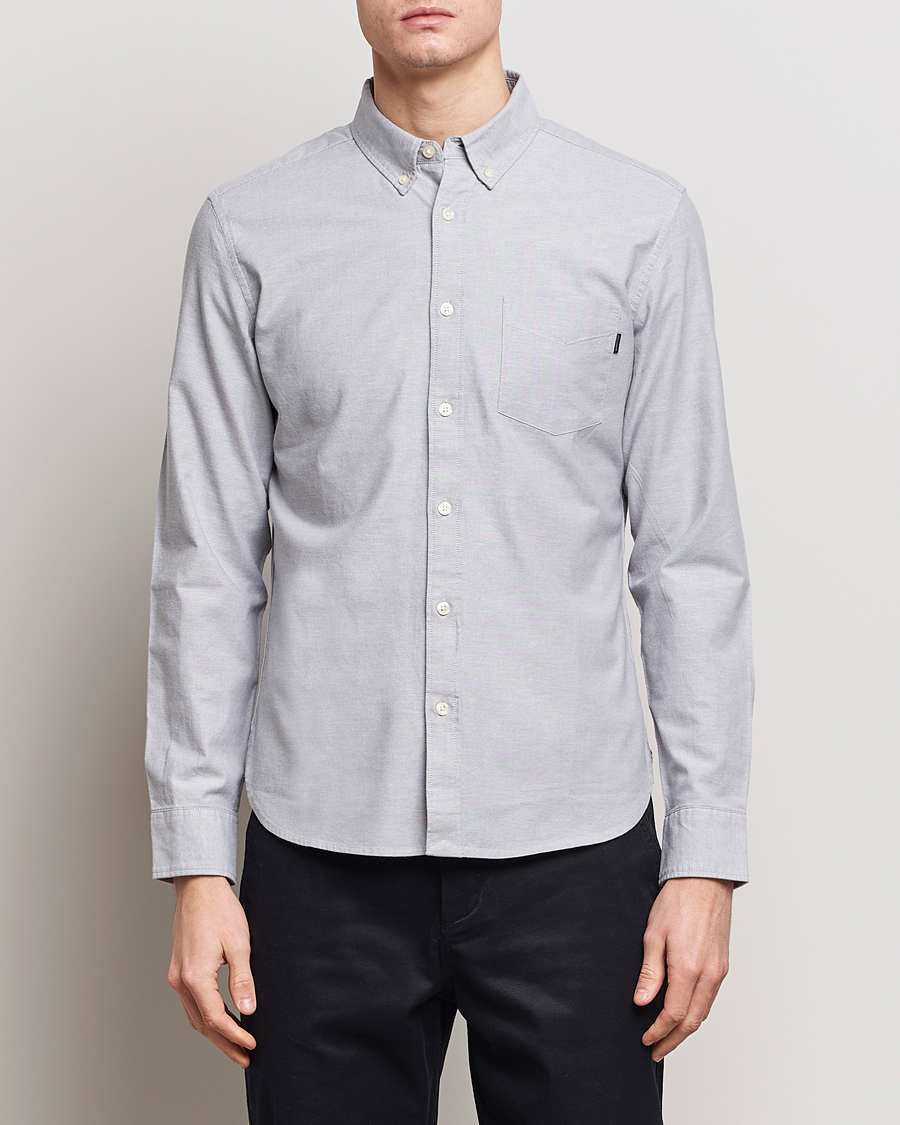 Heren |  | Dockers | Cotton Stretch Oxford Shirt Mid Grey Heather