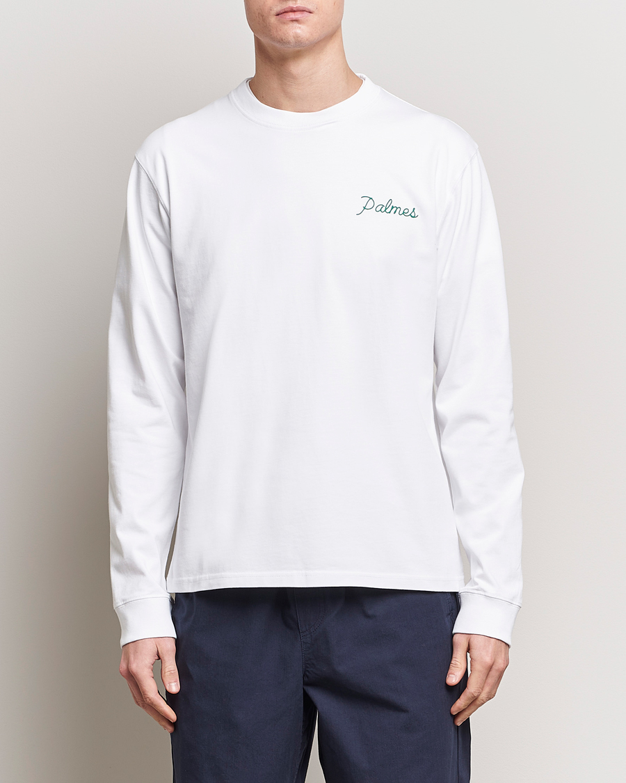 Heren | T-shirts | Palmes | Sunset Long Sleeve T-Shirt White
