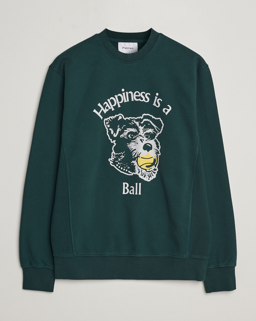 Heren | Truien | Palmes | Dog Crew Neck Sweatshirt Dark Green