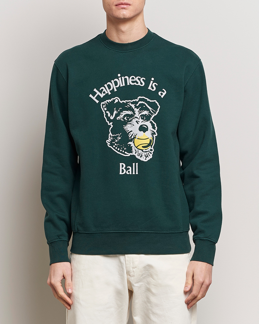 Heren | Kleding | Palmes | Dog Crew Neck Sweatshirt Dark Green