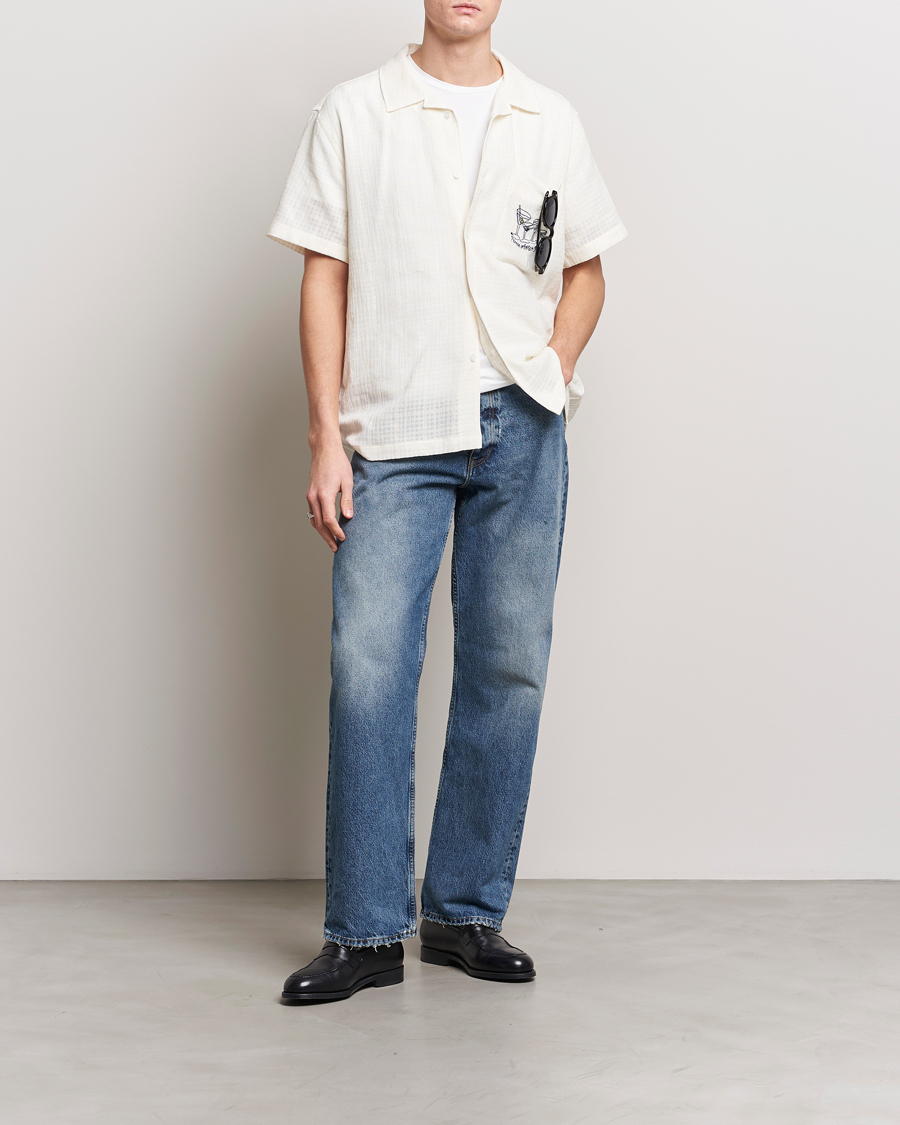 Heren | Overhemden | Palmes | Martini Short Sleeve Shirt Off White