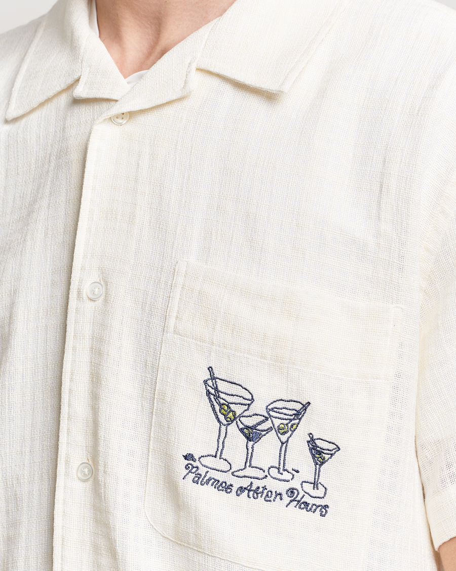 Heren | Overhemden | Palmes | Martini Short Sleeve Shirt Off White