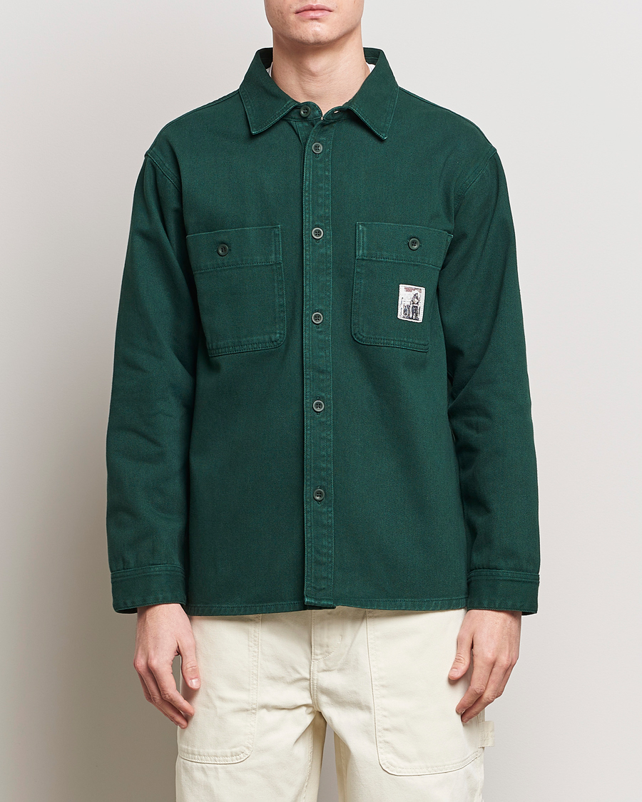 Men | Overshirts | Palmes | Roland Overshirt Bottle Green