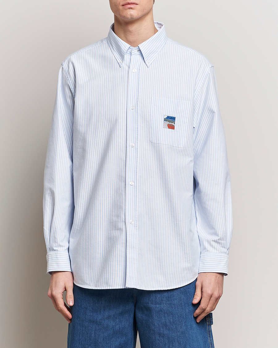 Heren |  | Palmes | Deuce Oxford Shirt Light Blue Stripe