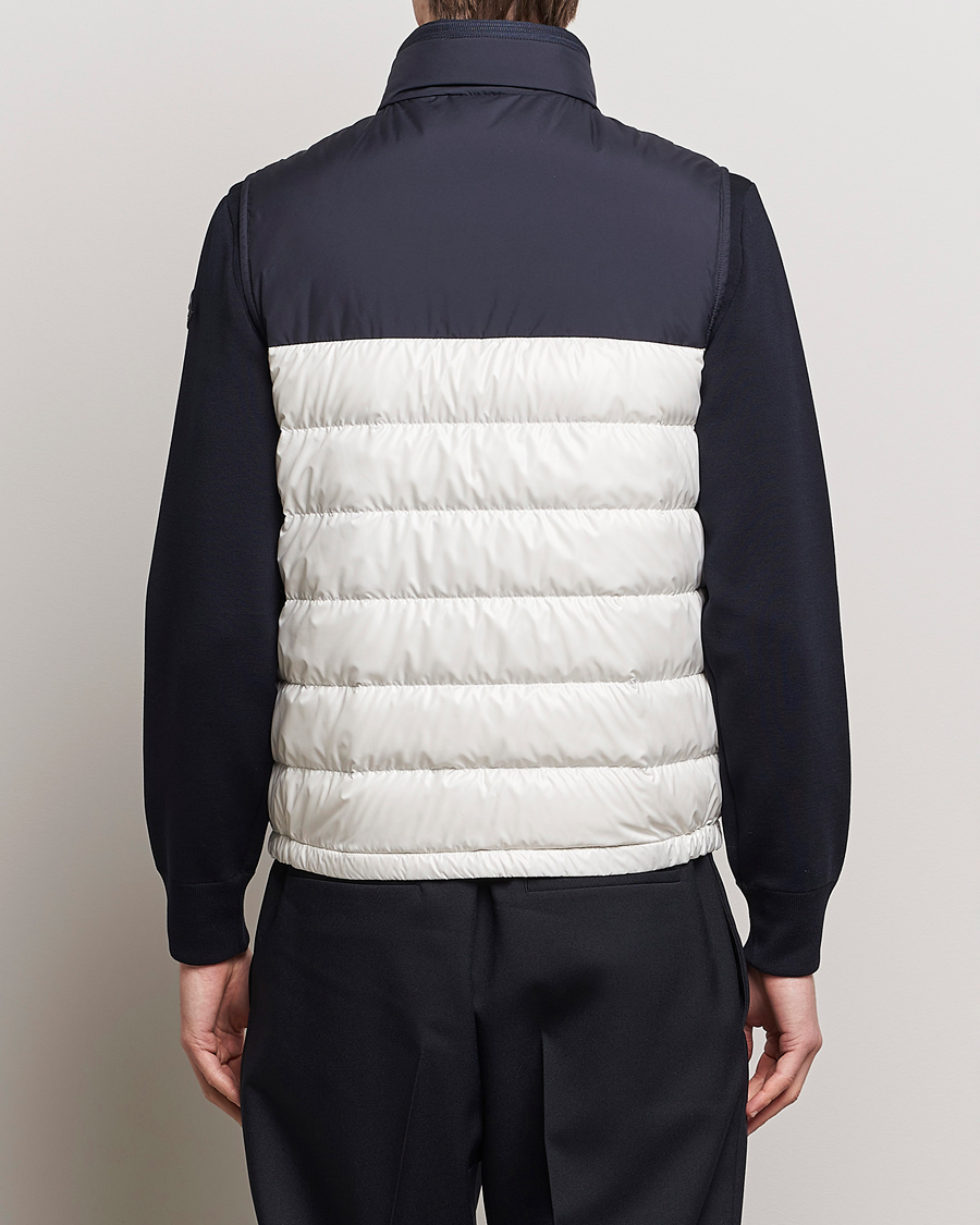 Heren | Jassen | Moncler | Cerces Down Vest Off White/Navy