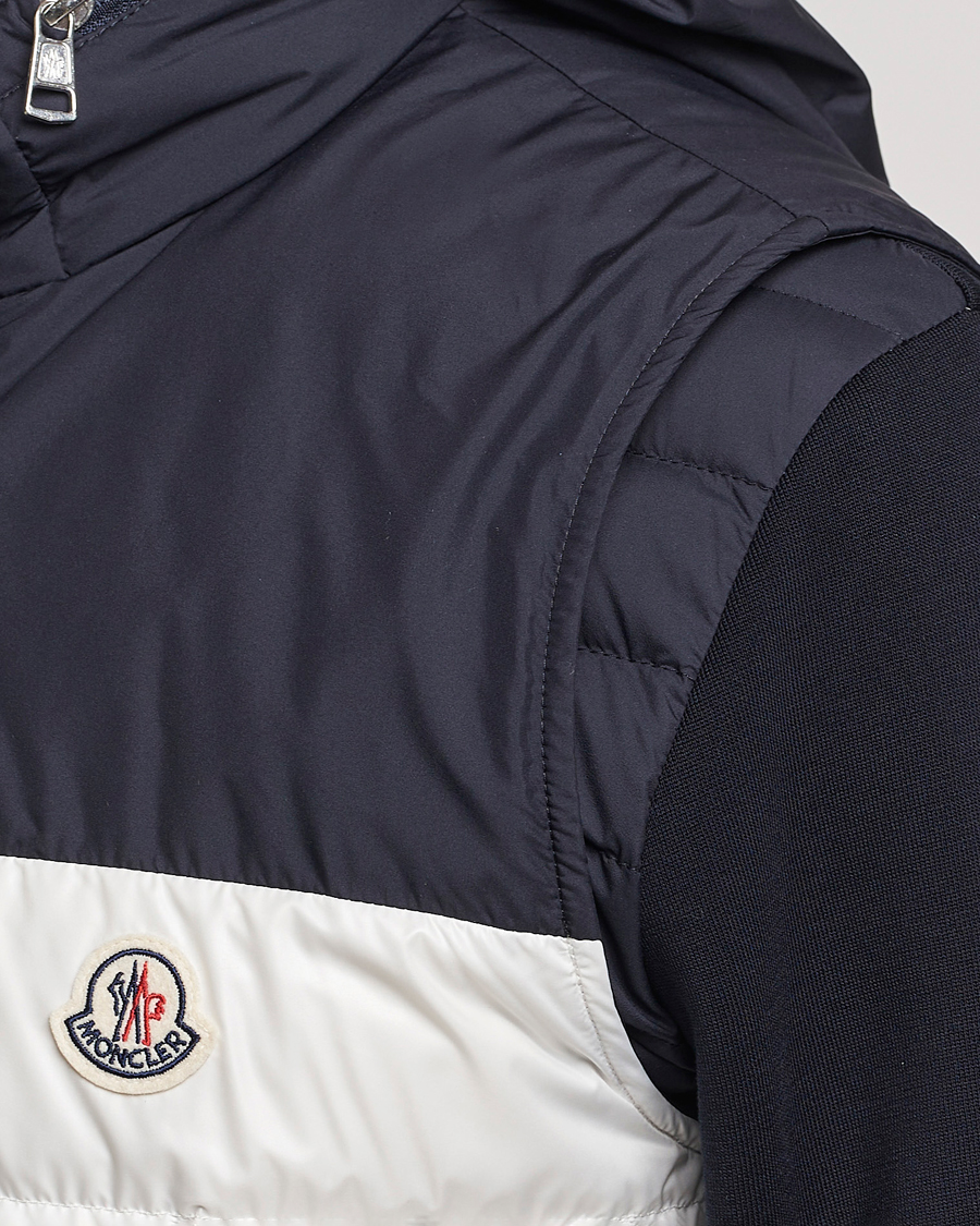 Heren | Jassen | Moncler | Cerces Down Vest Off White/Navy