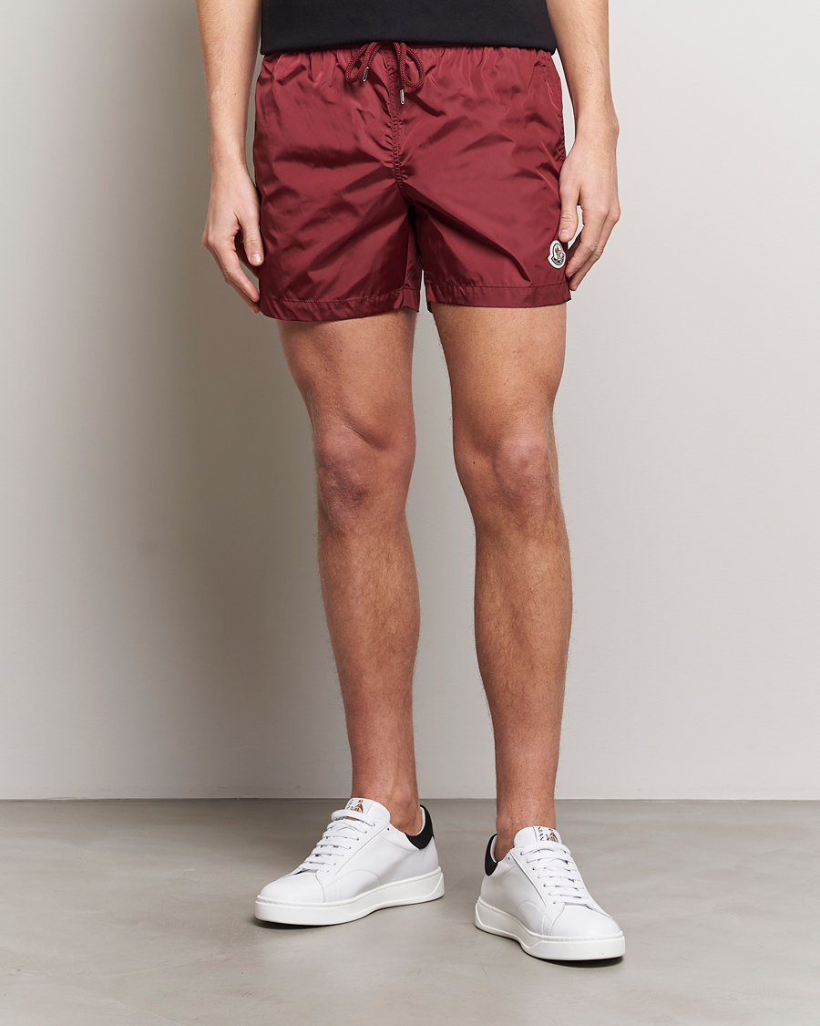 Heren |  | Moncler | Nylon Swim Shorts Burgundy