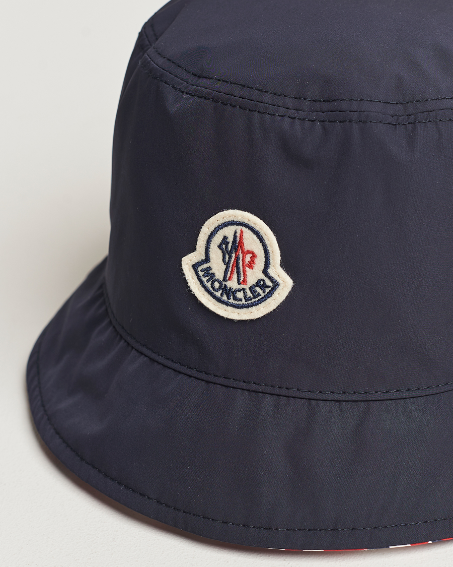 Heren | Moncler Nylon Bucket Hat Navy | Moncler | Nylon Bucket Hat Navy