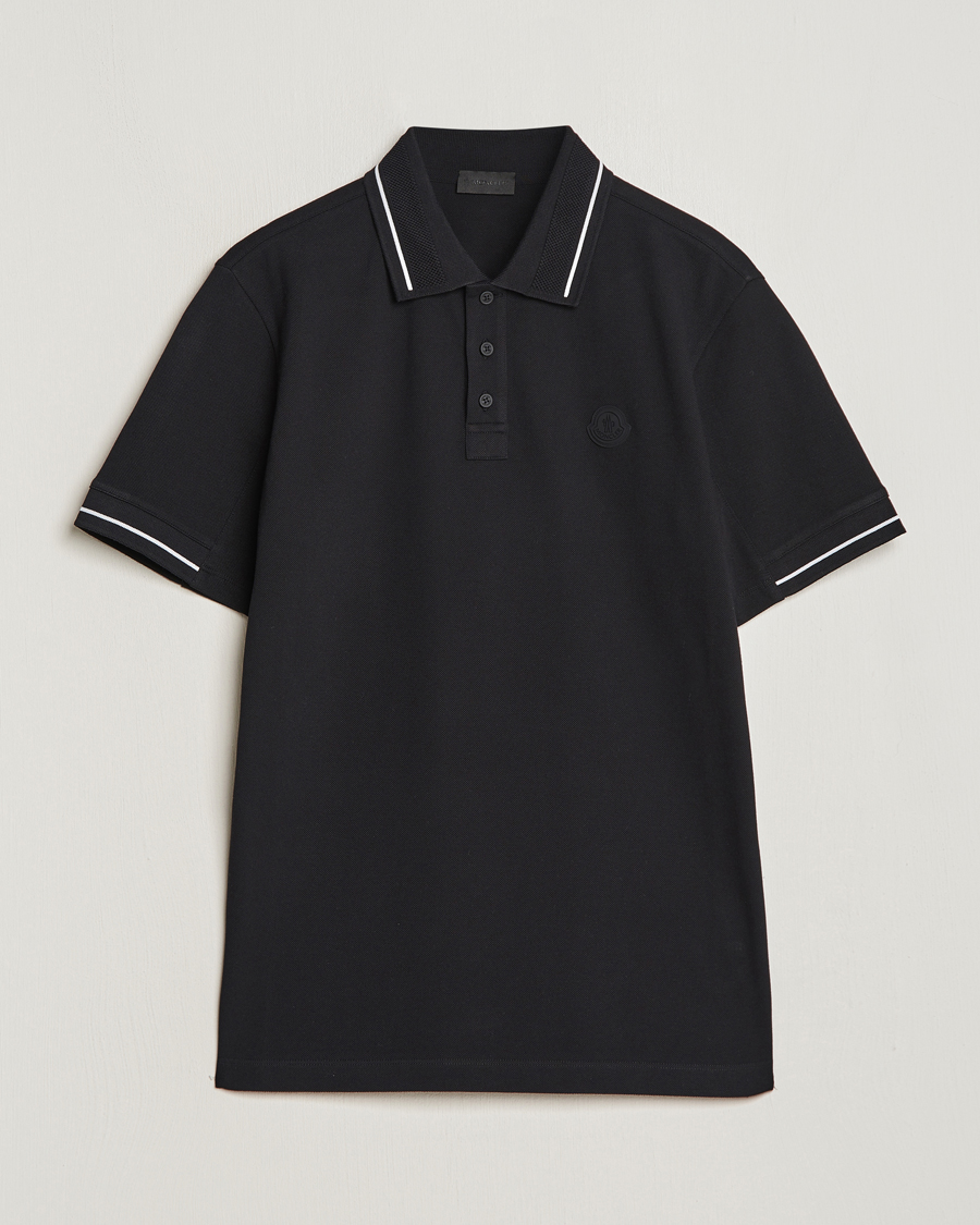 Heren | Polo's | Moncler | Tonal Logo Polo Black