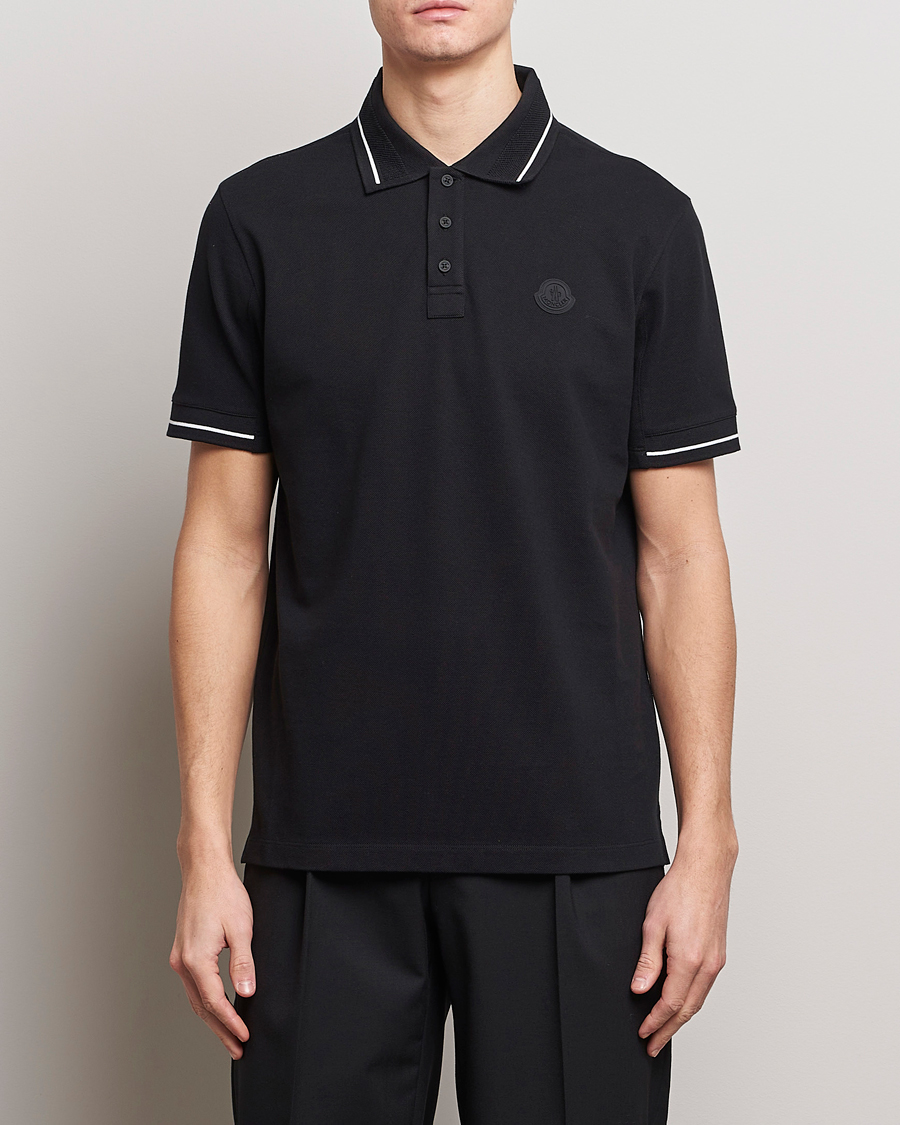 Heren | Polo's | Moncler | Tonal Logo Polo Black