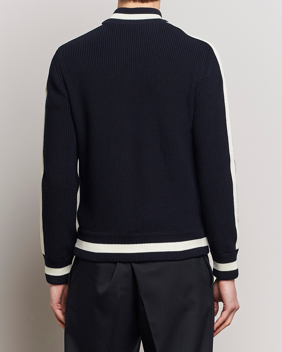 Heren | Truien | Moncler | Contrast Rib Padded Cardigan Navy