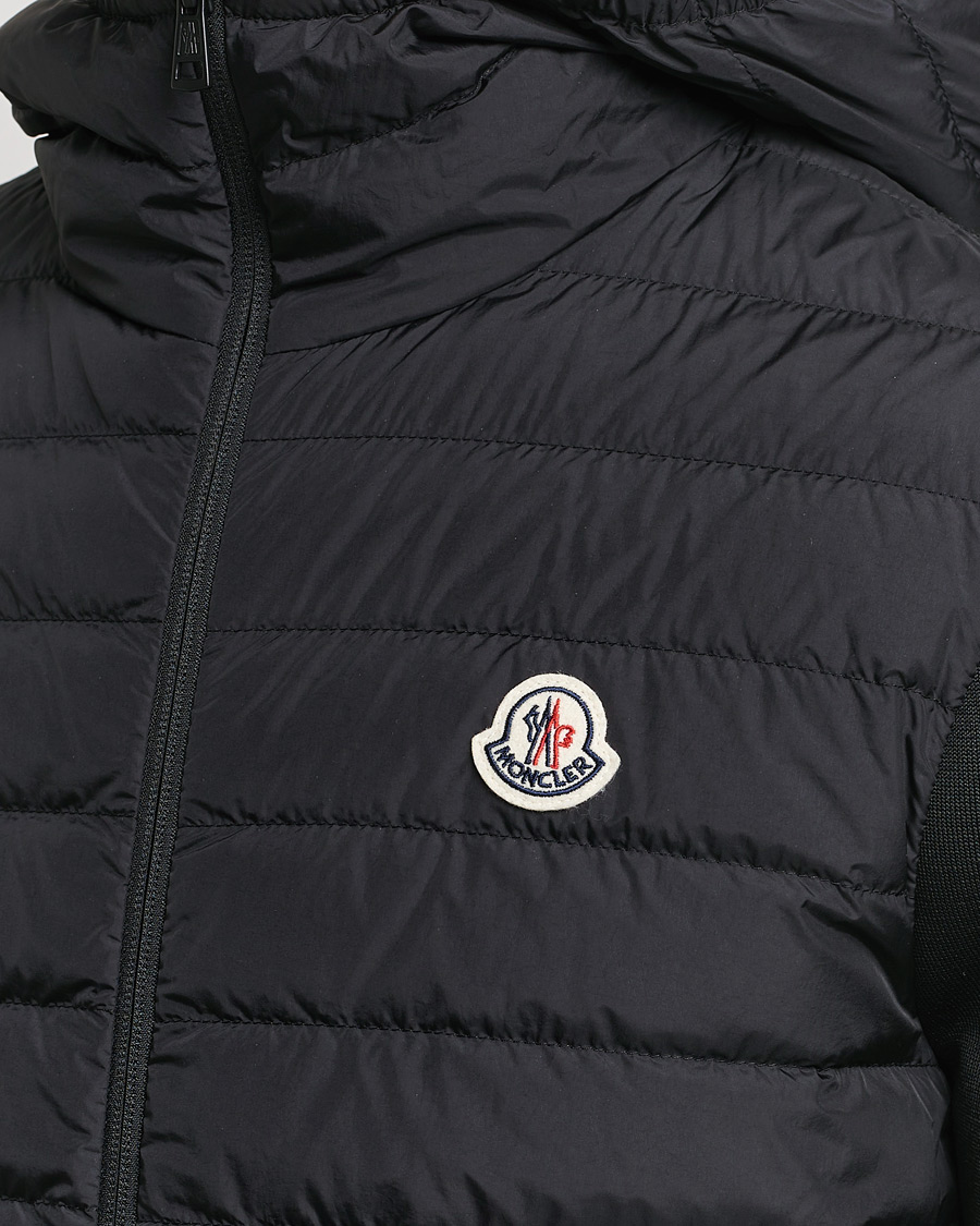 Heren | Truien | Moncler | Hooded Hybrid Zip Cardigan Black