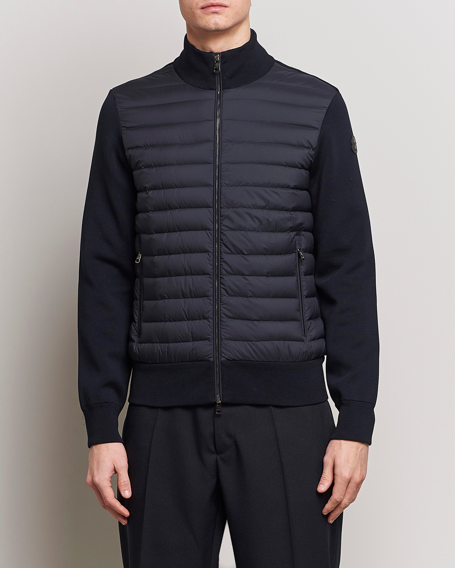 Men | Hybrid Jackets | Moncler | Light Hybrid Zip Jacket Navy