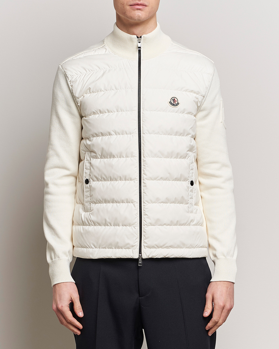 Men |  | Moncler | Hybrid Zip Cardigan White