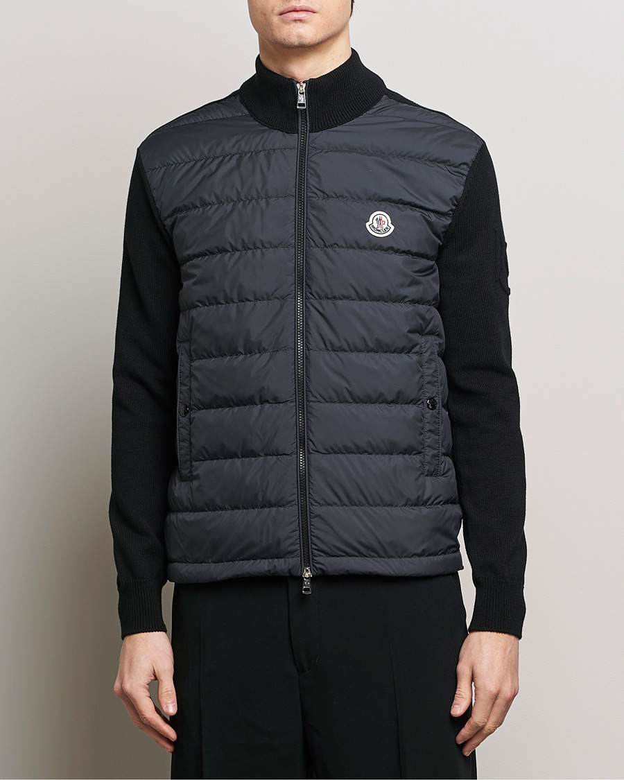 Men |  | Moncler | Hybrid Zip Cardigan Black