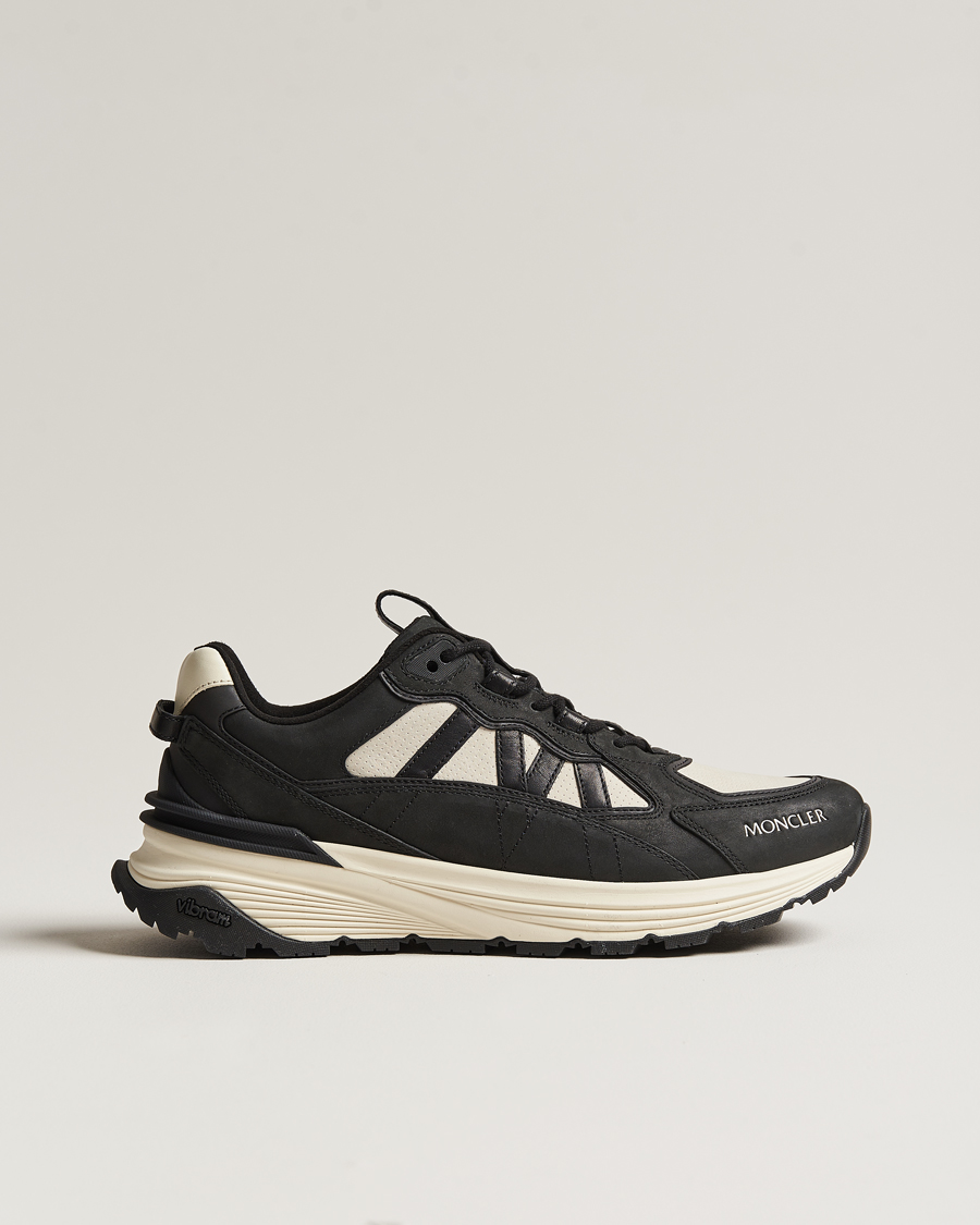 Heren | Moncler Lite Runner Sneakers Black/White | Moncler | Lite Runner Sneakers Black/White