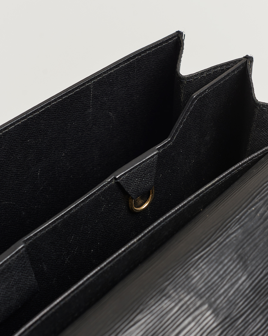 Heren | Louis Vuitton Pre-Owned Serviette Ambassadeur Epi Leather Breifcase Black | Louis Vuitton Pre-Owned | Serviette Ambassadeur Epi Leather Breifcase Black