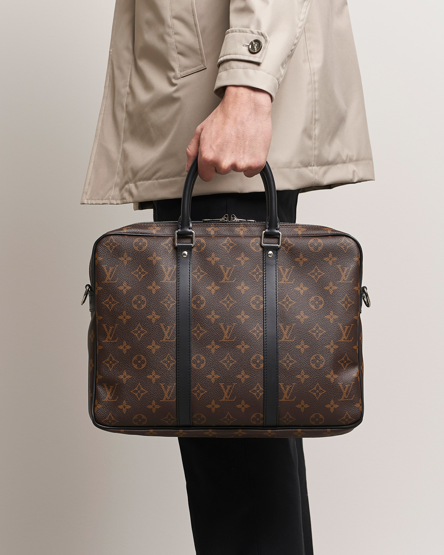 Heren | Accessoires | Louis Vuitton Pre-Owned | Porte-Documents Voyage Briefcase Monogram Macassar