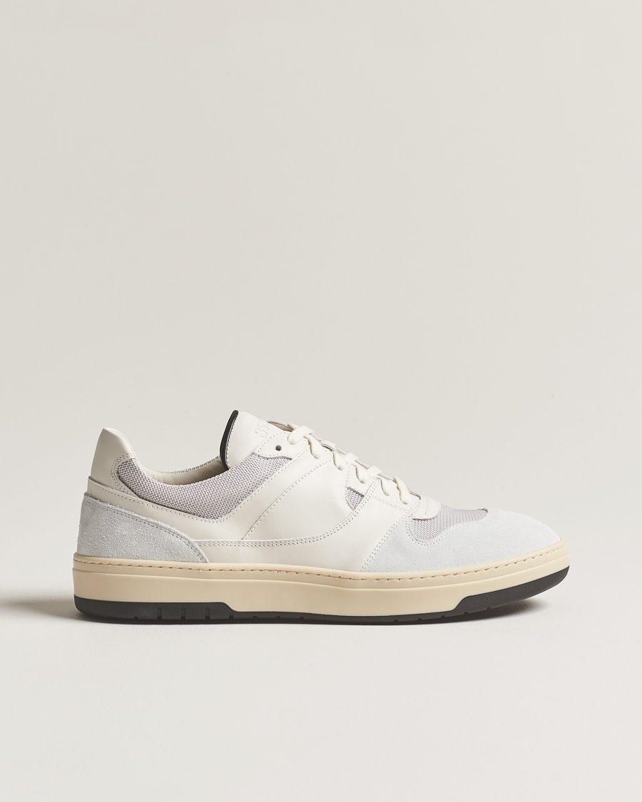 Heren | Sweyd Net Suede/Leather Sneaker White/Grey | Sweyd | Net Suede/Leather Sneaker White/Grey