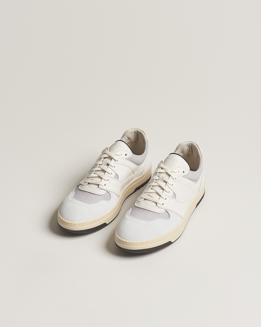 Heren | Witte sneakers | Sweyd | Net Suede/Leather Sneaker White/Grey