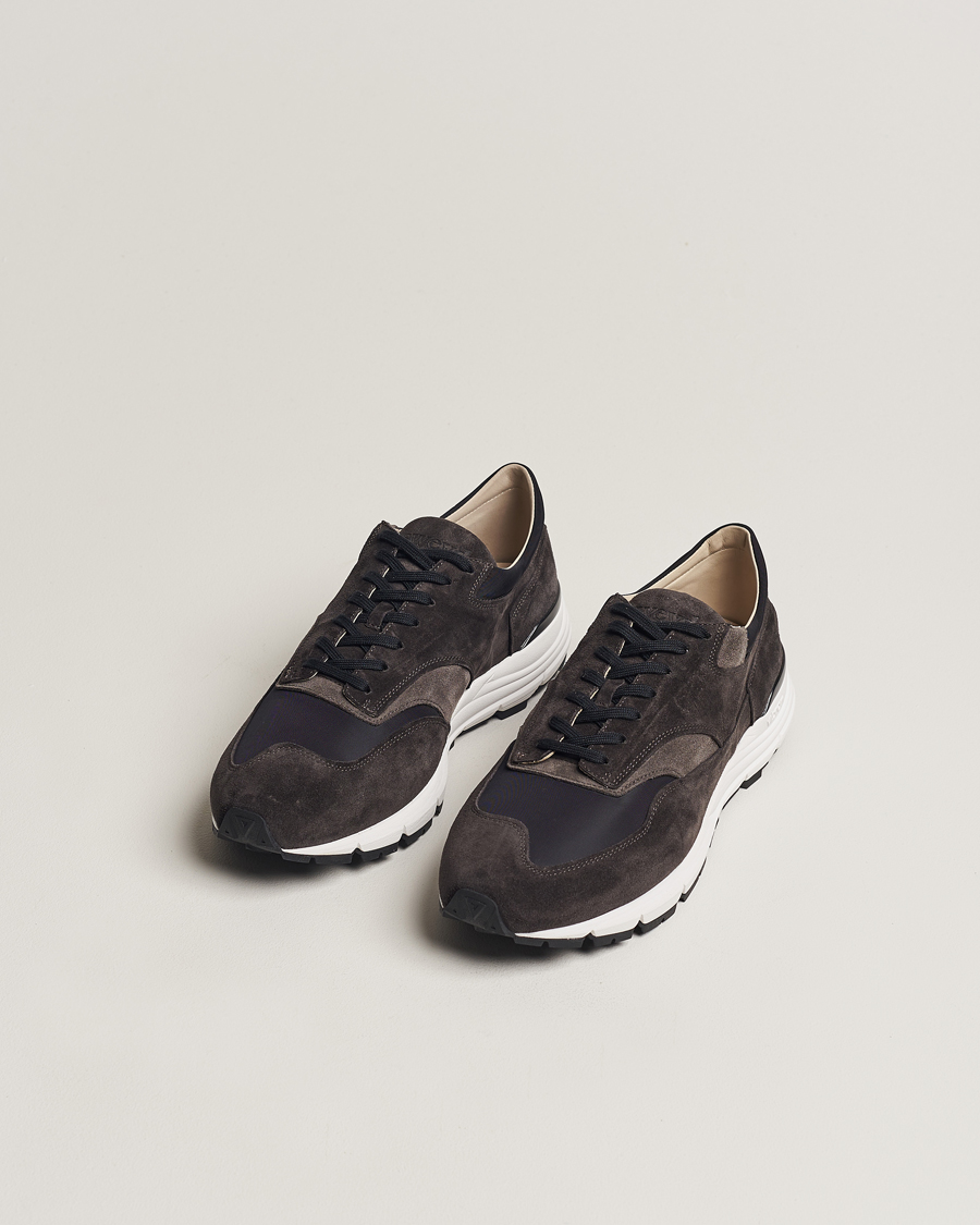 Heren | Zwarte sneakers | Sweyd | Way Suede Running Sneaker Faded Black