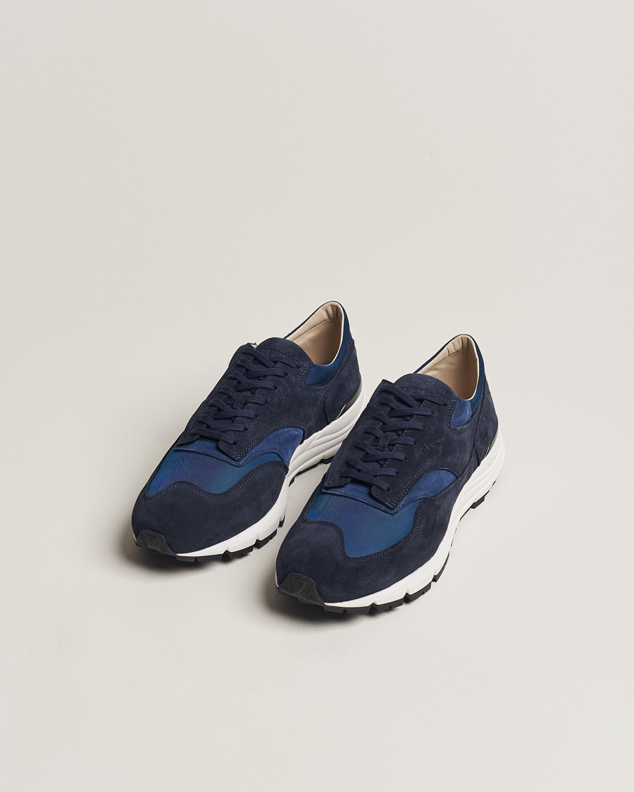 Heren | Hardloopsneakers | Sweyd | Way Suede Running Sneaker Navy