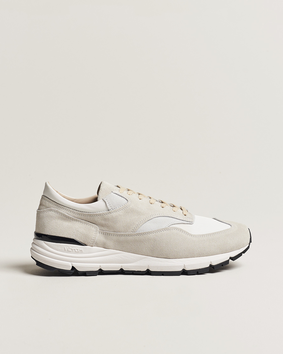 Heren | Sneakers | Sweyd | Way Suede Running Sneaker White/Grey
