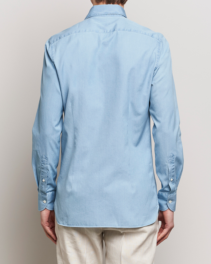 Heren | Overhemden | 100Hands | Ice Wash Denim Shirt Light Blue