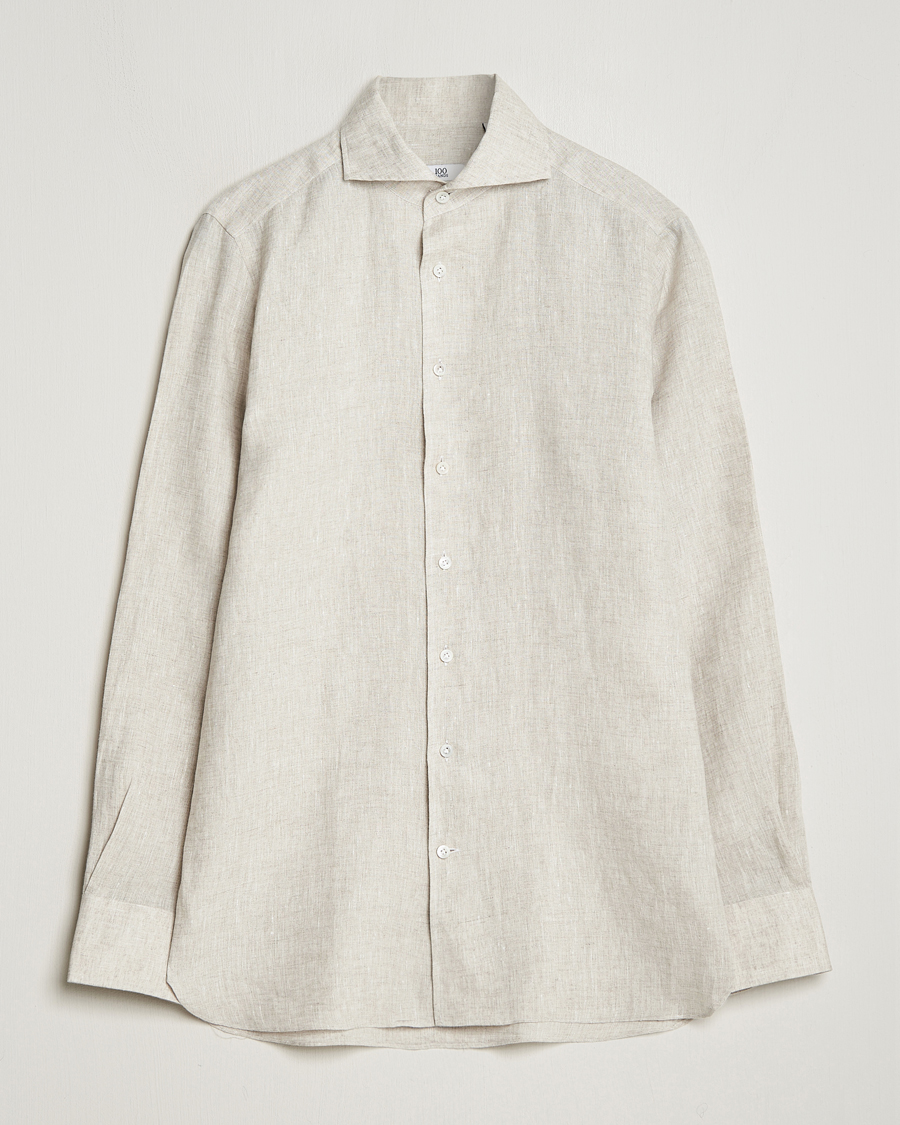Heren | Overhemden | 100Hands | Linen Shirt Oatmeal