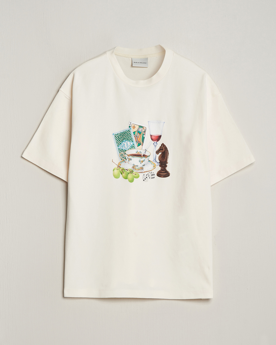 Heren | T-shirts | Drôle de Monsieur | Apres Midi T-Shirt Cream