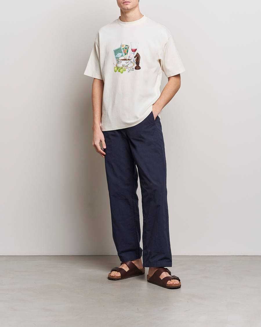 Heren | T-shirts | Drôle de Monsieur | Apres Midi T-Shirt Cream