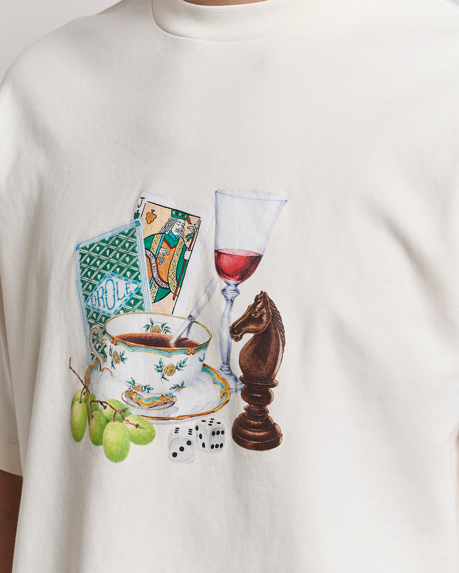 Heren | T-shirts | Drôle de Monsieur | Apres Midi T-Shirt Cream